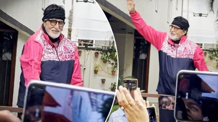 Video: Big B: Megastar Amitabh Bachchan Greets His Fans From Jalsa Bungalow In Juhu&nbsp;Mumbai!