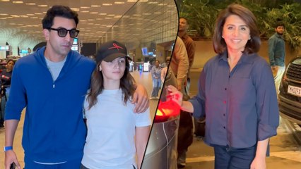 Video Exclusive:Ranbir Kapoor, Neetu Kapoor & Alia Bhatt Snapped Like A Star Family, KAPOOR Khandan | Mumbai&nbsp;Airport