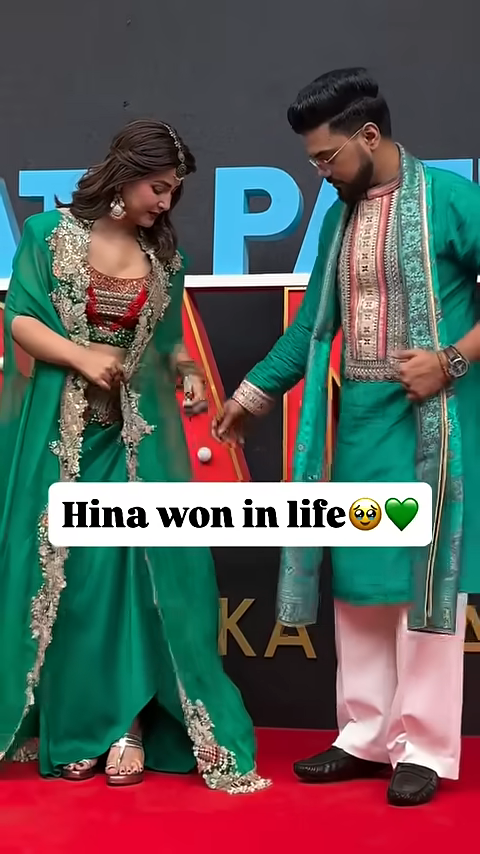 Video! Hina Khan & Rocky Jaiswal spotted at Pati&nbsp;Patni